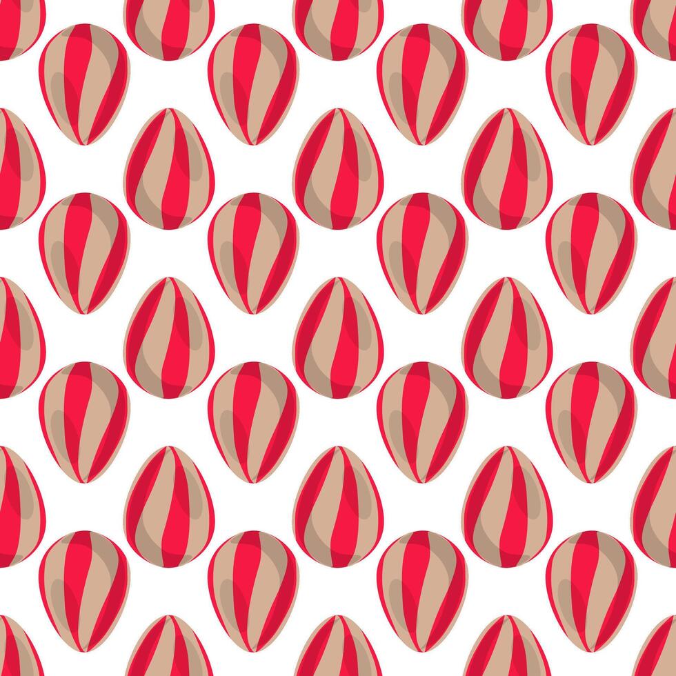 Illustration on theme seamless celebration holiday Easter with hunt colorful bright eggs vector