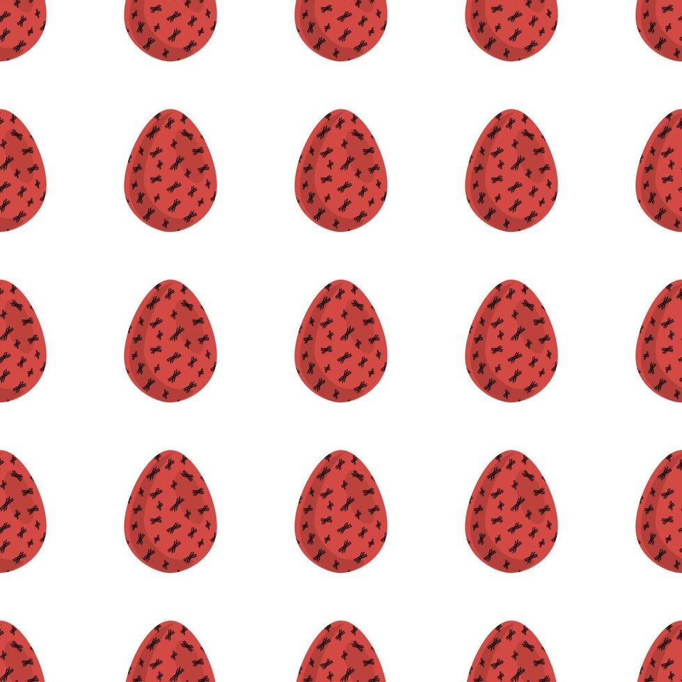 Illustration on theme seamless celebration holiday Easter with hunt colorful bright eggs vector
