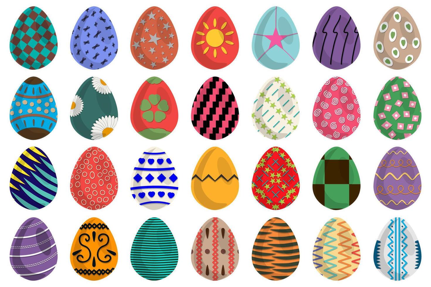 Illustration on theme celebration holiday Easter with hunt colorful bright eggs vector