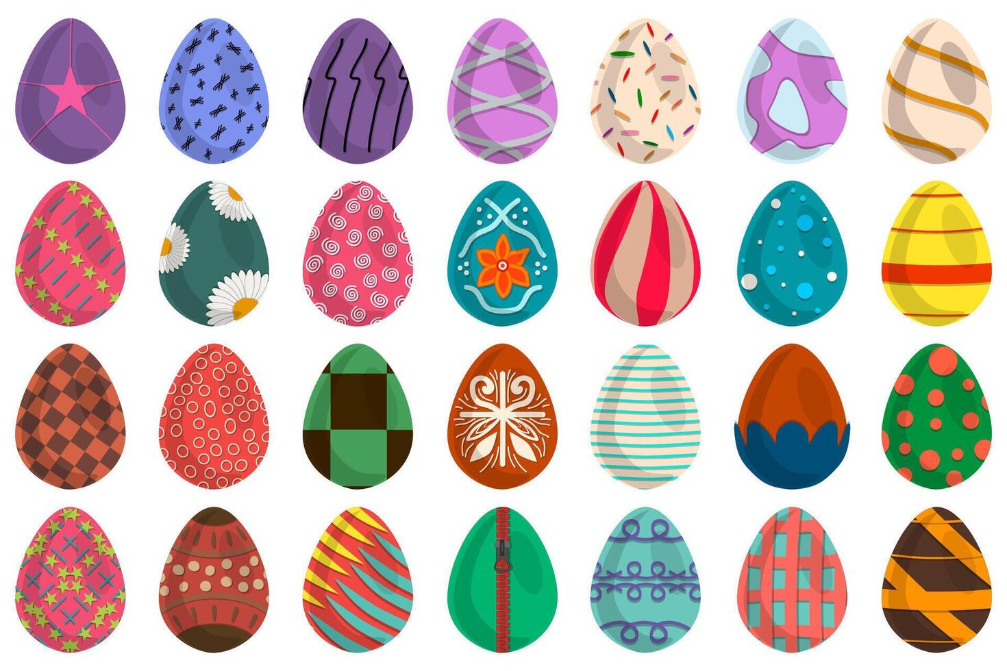 Illustration on theme celebration holiday Easter with hunt colorful bright eggs vector