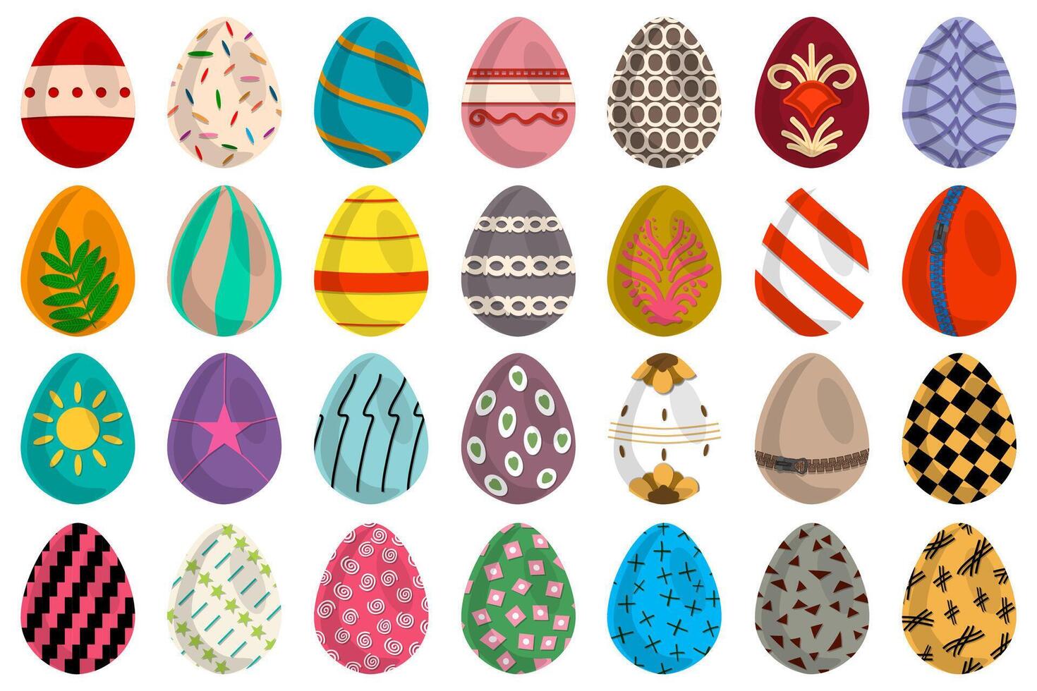 Illustration on theme celebration holiday Easter with hunt colorful bright eggs vector
