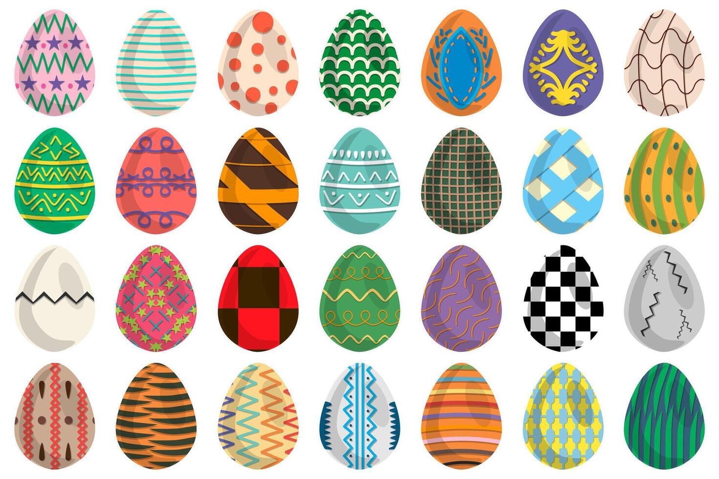 Illustration on theme celebration holiday Easter with hunt colorful bright eggs vector