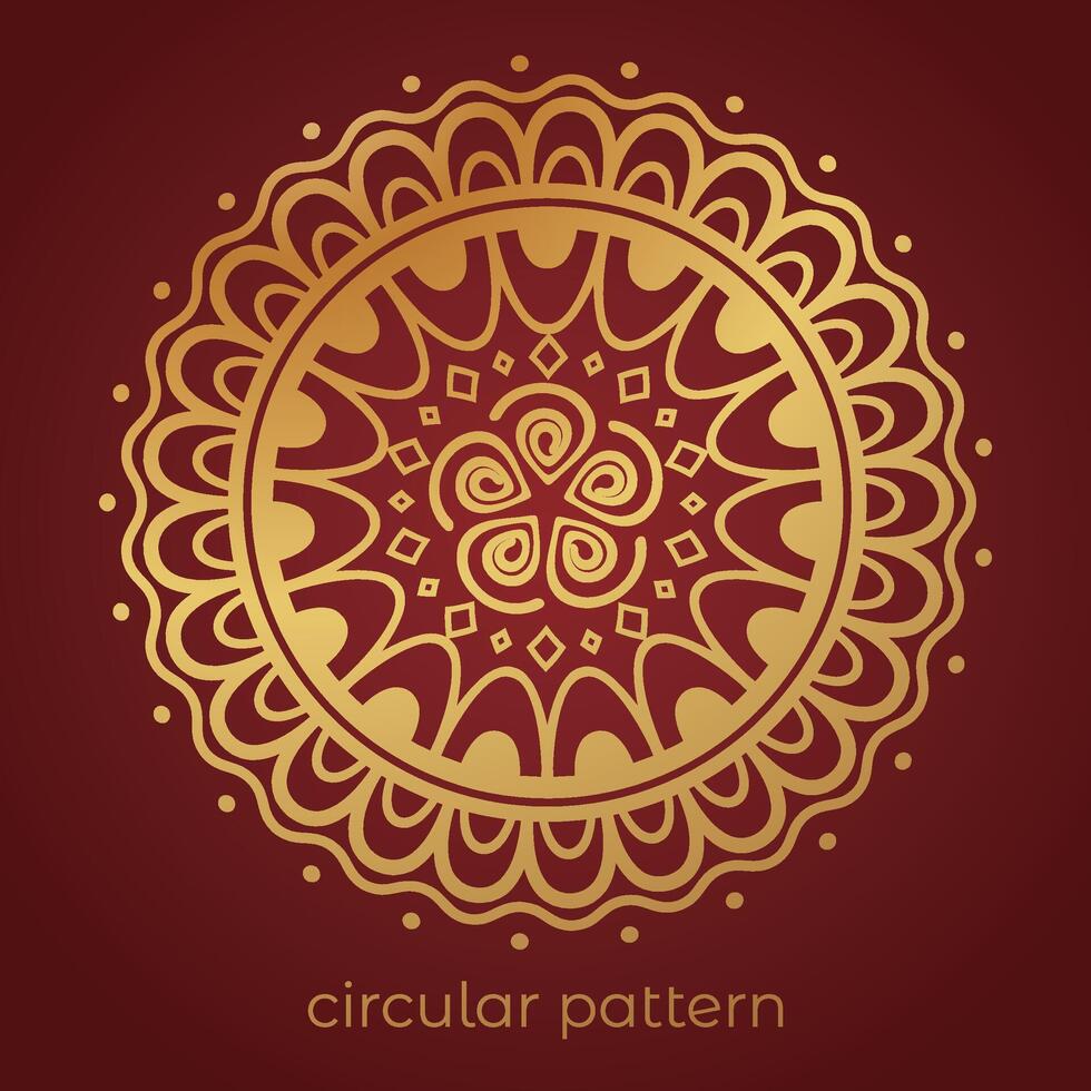 lujo mandala modelo fondo, circular modelo vector diseño