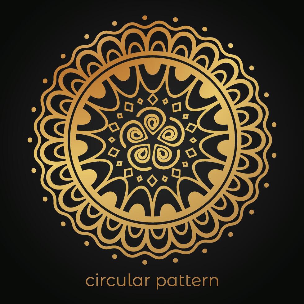 luxury mandala pattern background, circular pattern vector design