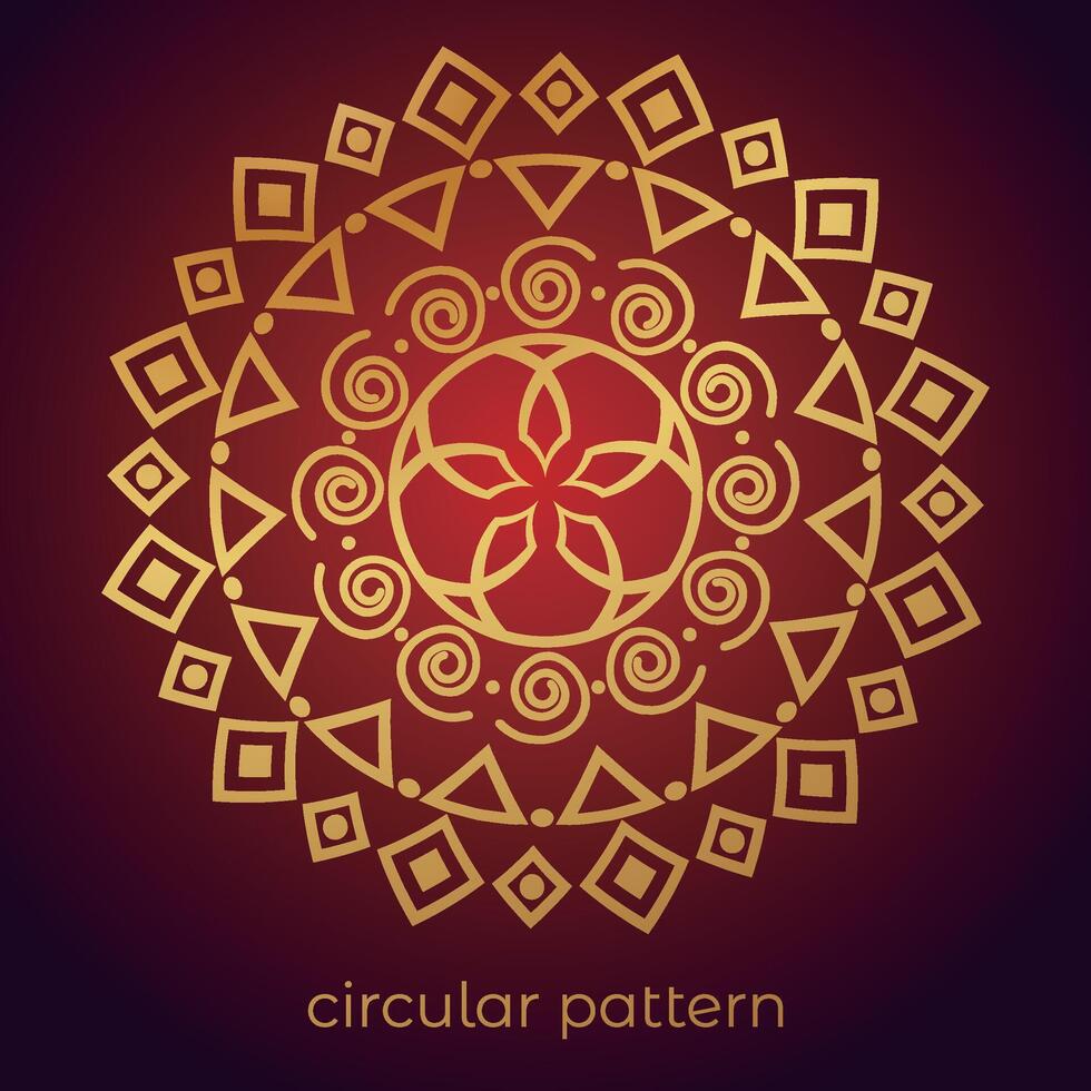 lujo mandala modelo fondo, circular modelo vector diseño