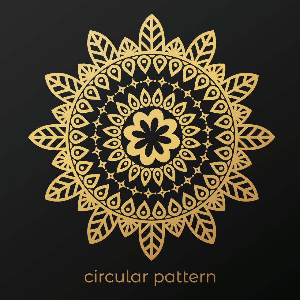 luxury mandala pattern background, circular pattern vector design