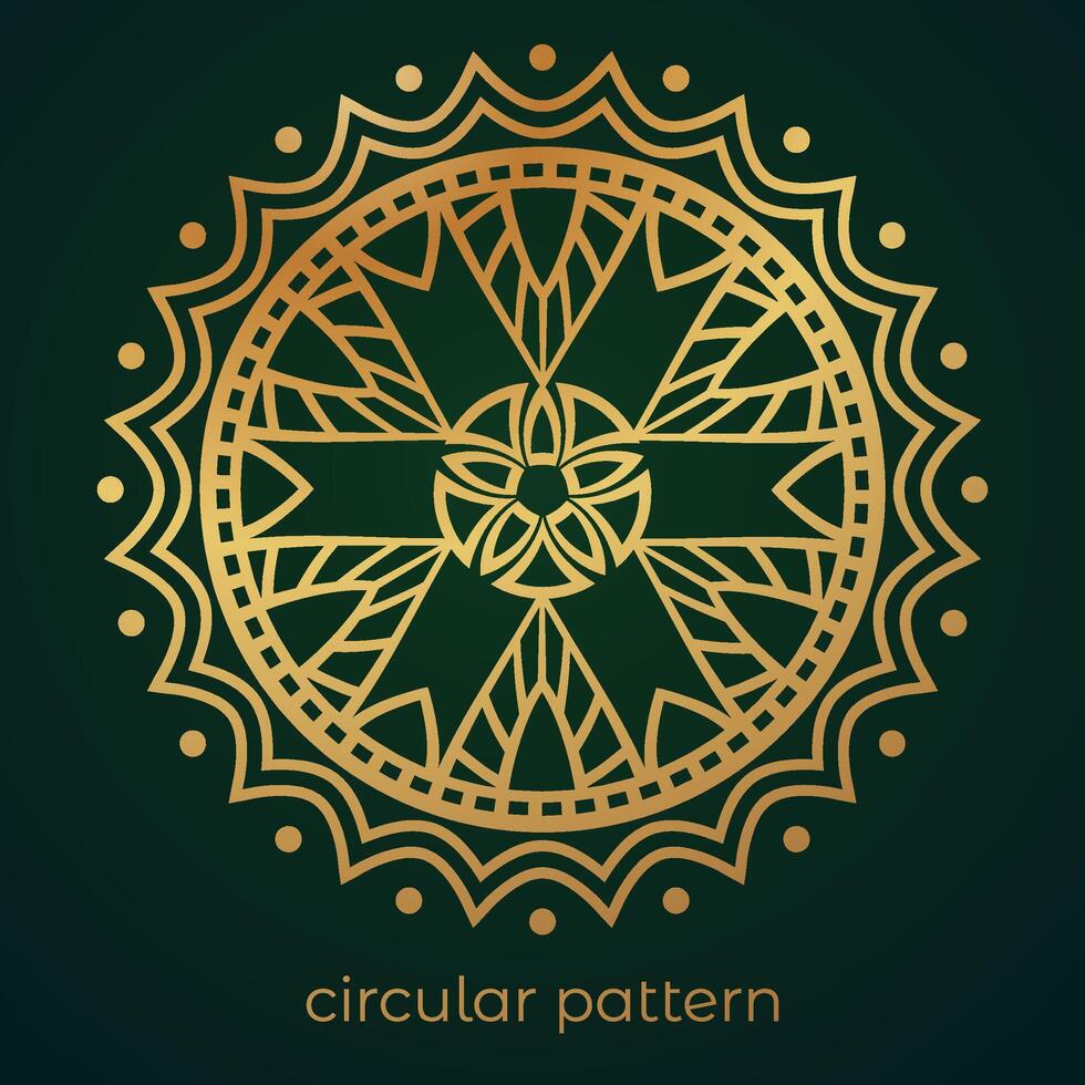 lujo mandala modelo fondo, circular modelo vector diseño