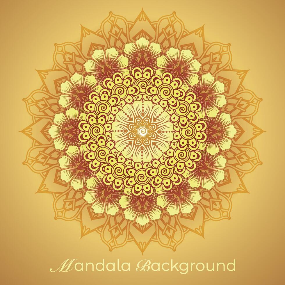 lujo mandala modelo fondo, circular modelo vector diseño