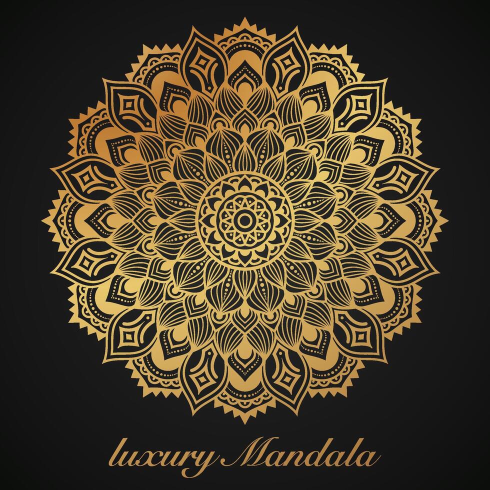 lujoso mandala modelo fondo, lujo mandala invitación saludo tarjeta diseño, circular modelo vector diseño,