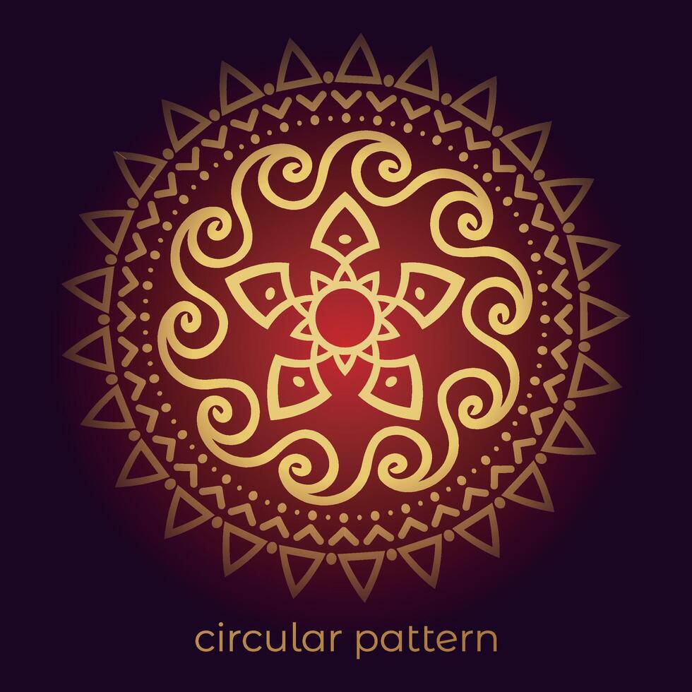 luxury mandala pattern background, circular pattern vector design