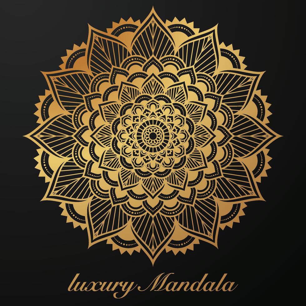 lujoso mandala modelo fondo, lujo mandala invitación saludo tarjeta diseño, circular modelo vector diseño,