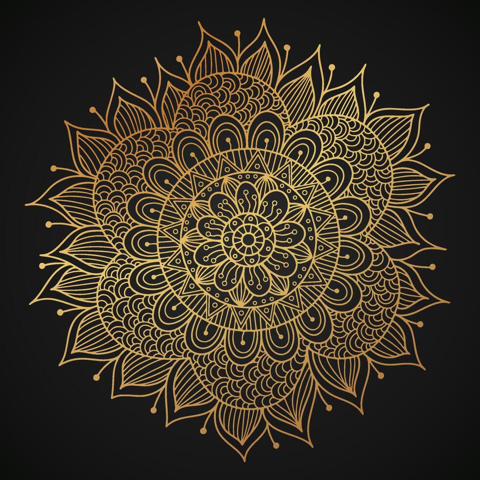 lujo mandala modelo fondo, circular modelo vector diseño