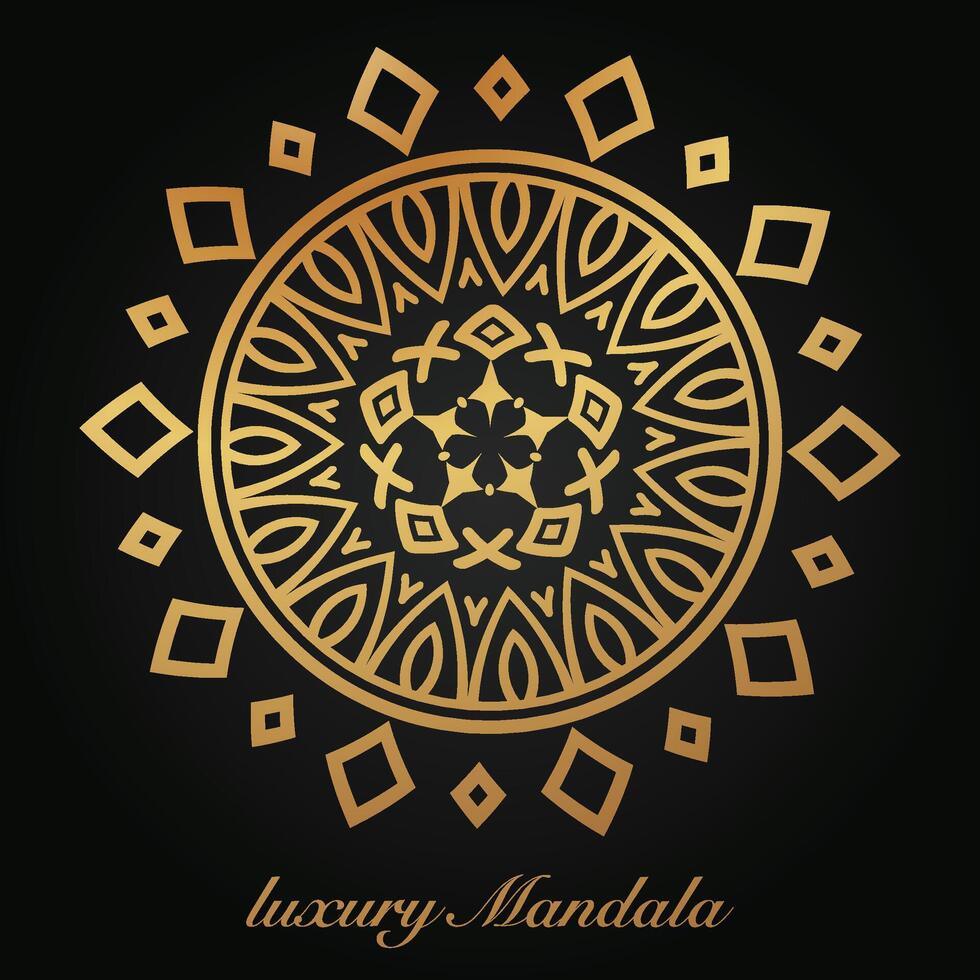 lujo mandala modelo fondo, circular modelo vector diseño