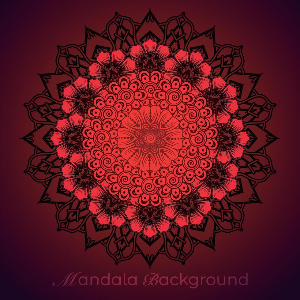 lujo mandala modelo fondo, circular modelo vector diseño