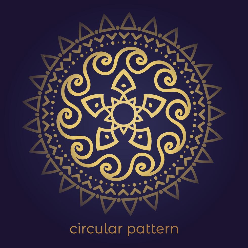 luxury mandala pattern background, circular pattern vector design