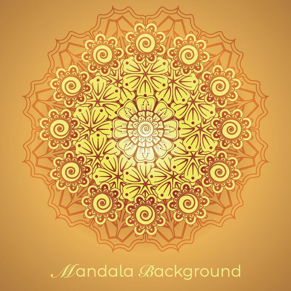 lujo mandala modelo fondo, circular modelo vector diseño