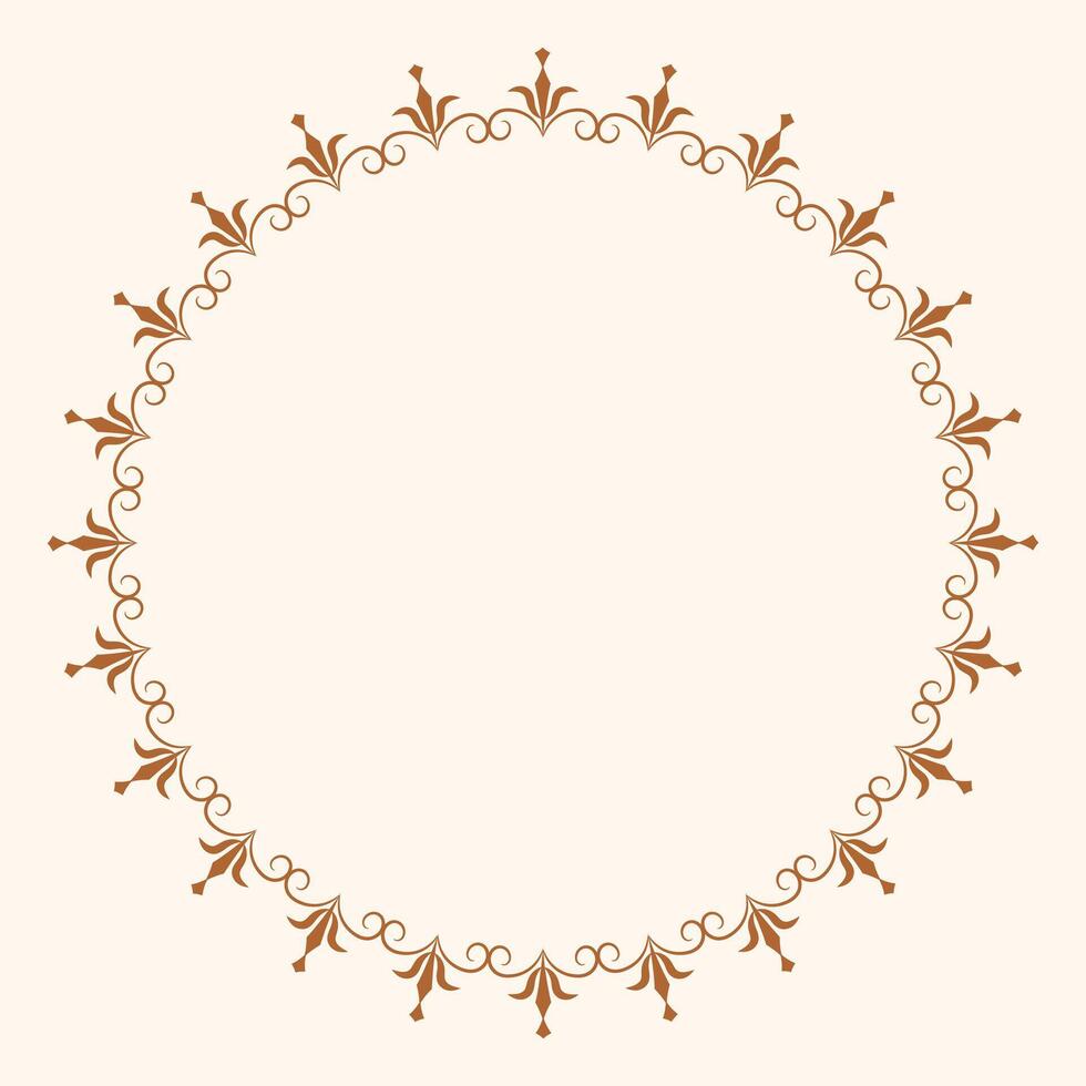Retro border frame design, vector luxury mandala pattern border decoration background