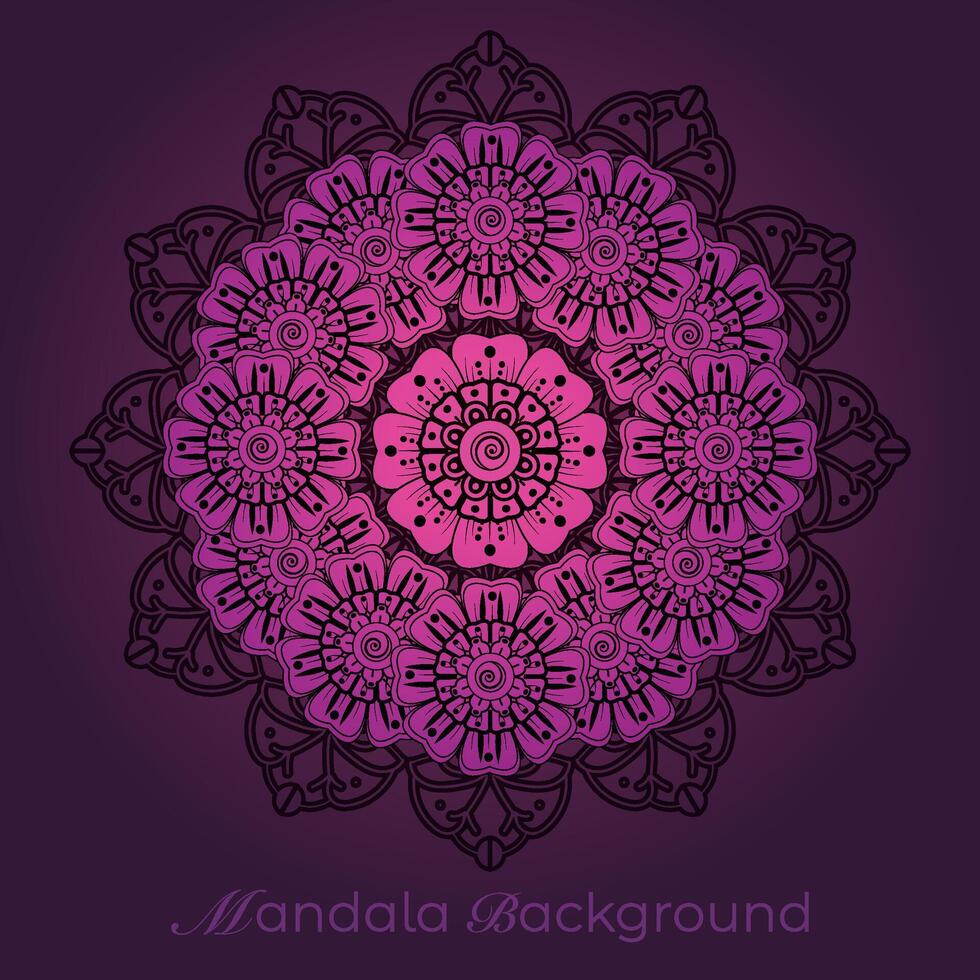 lujo mandala modelo fondo, circular modelo vector diseño