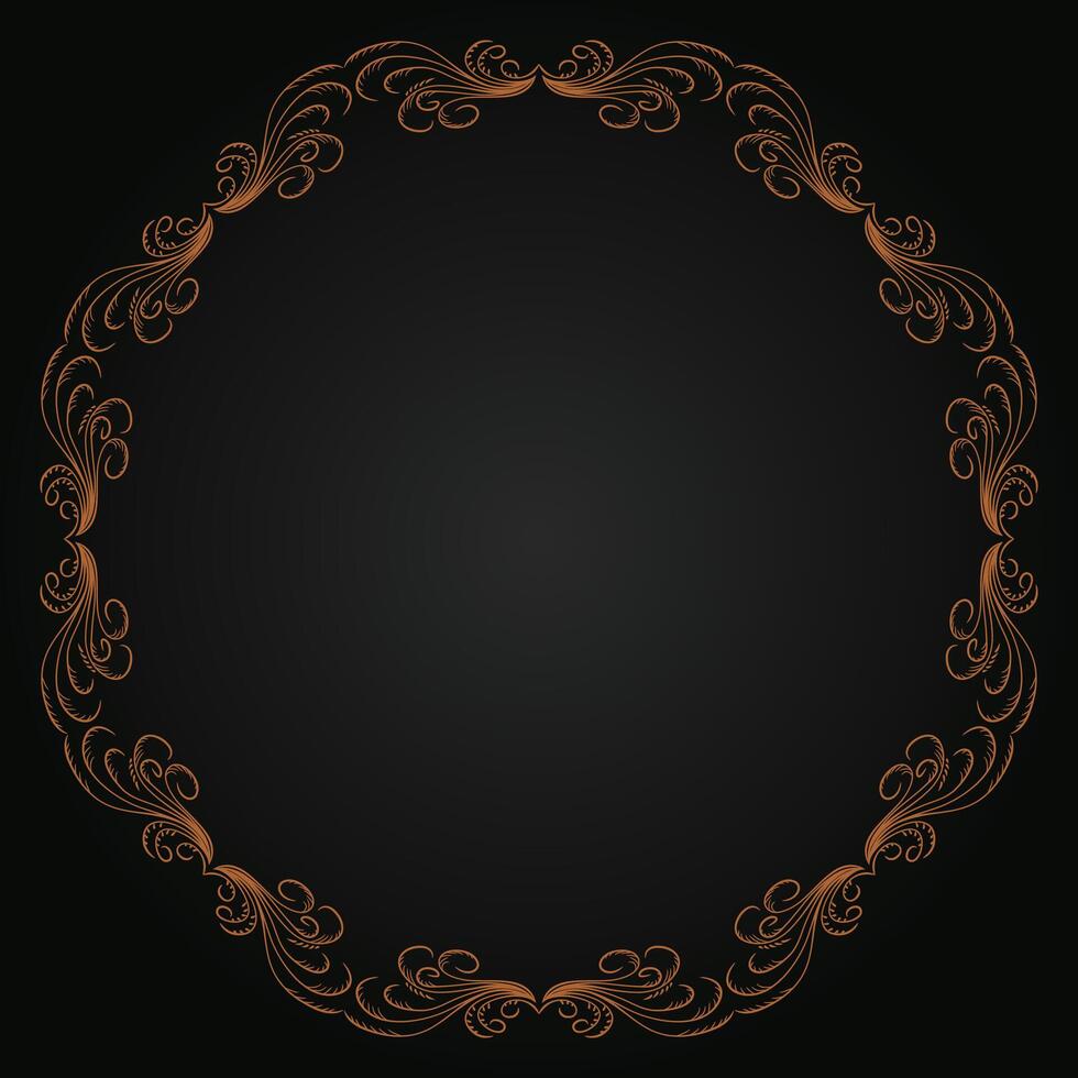 Retro border frame design, vector luxury mandala pattern border decoration background