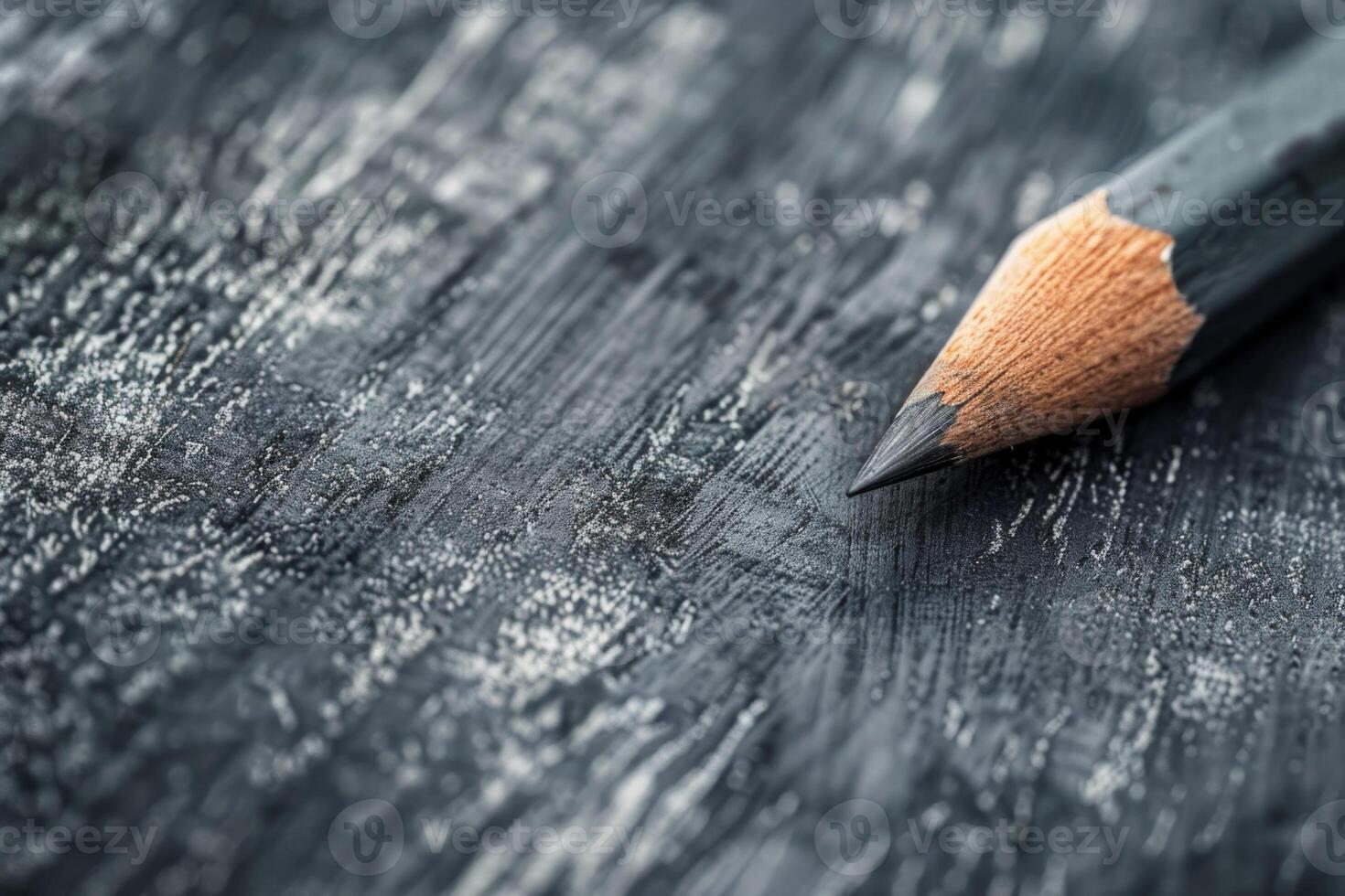 AI generated Graphite pencil close-up with textured art background and drawing shavings photo