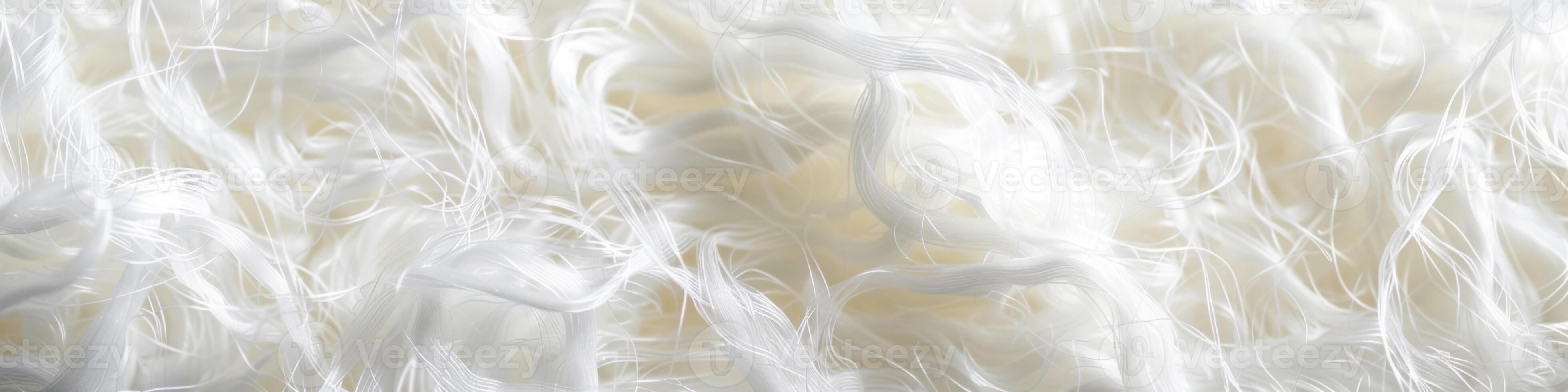 AI generated UHMWPE fiber showcasing the high-performance, synthetic, white, and durable polyethylene material in a closeup view photo