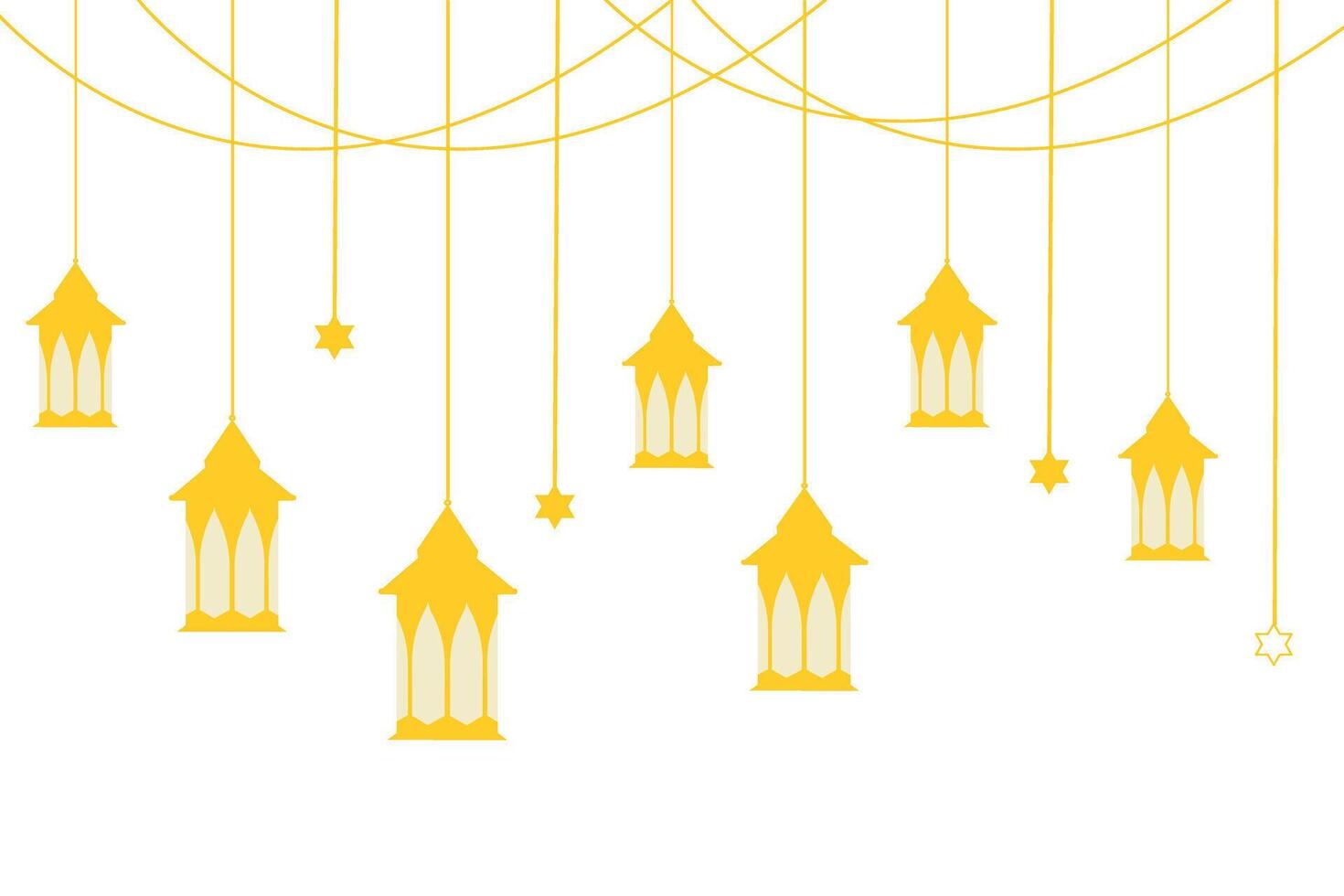 islamic lantern background vector