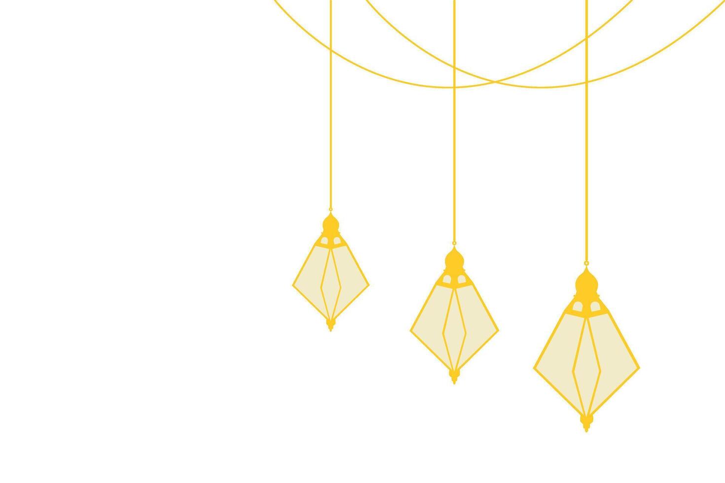 islamic lantern background vector