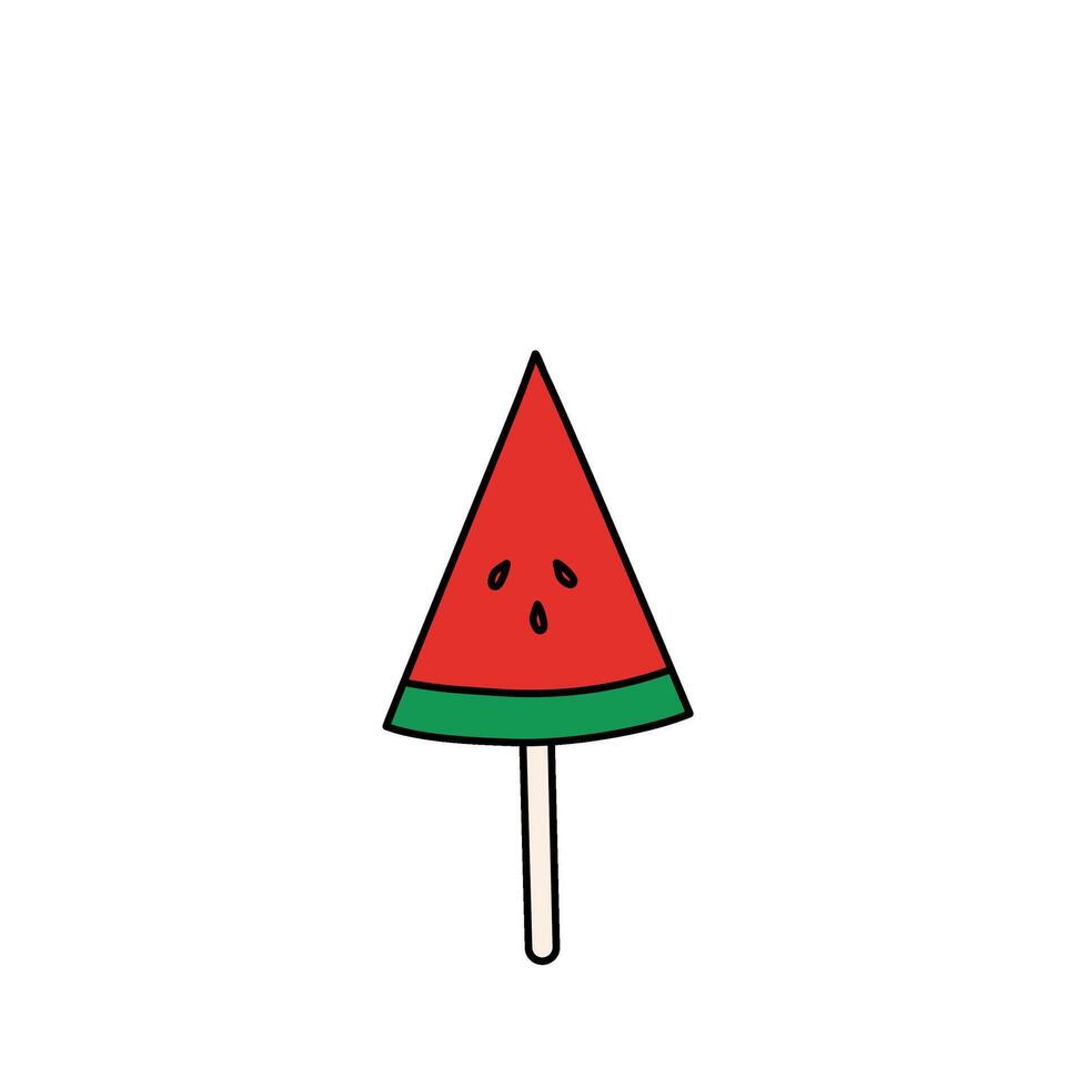 watermelon summer fruit vector illustration