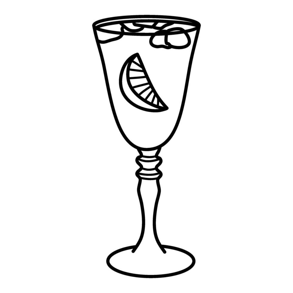 limonada línea Arte verano bebida vector ilustración