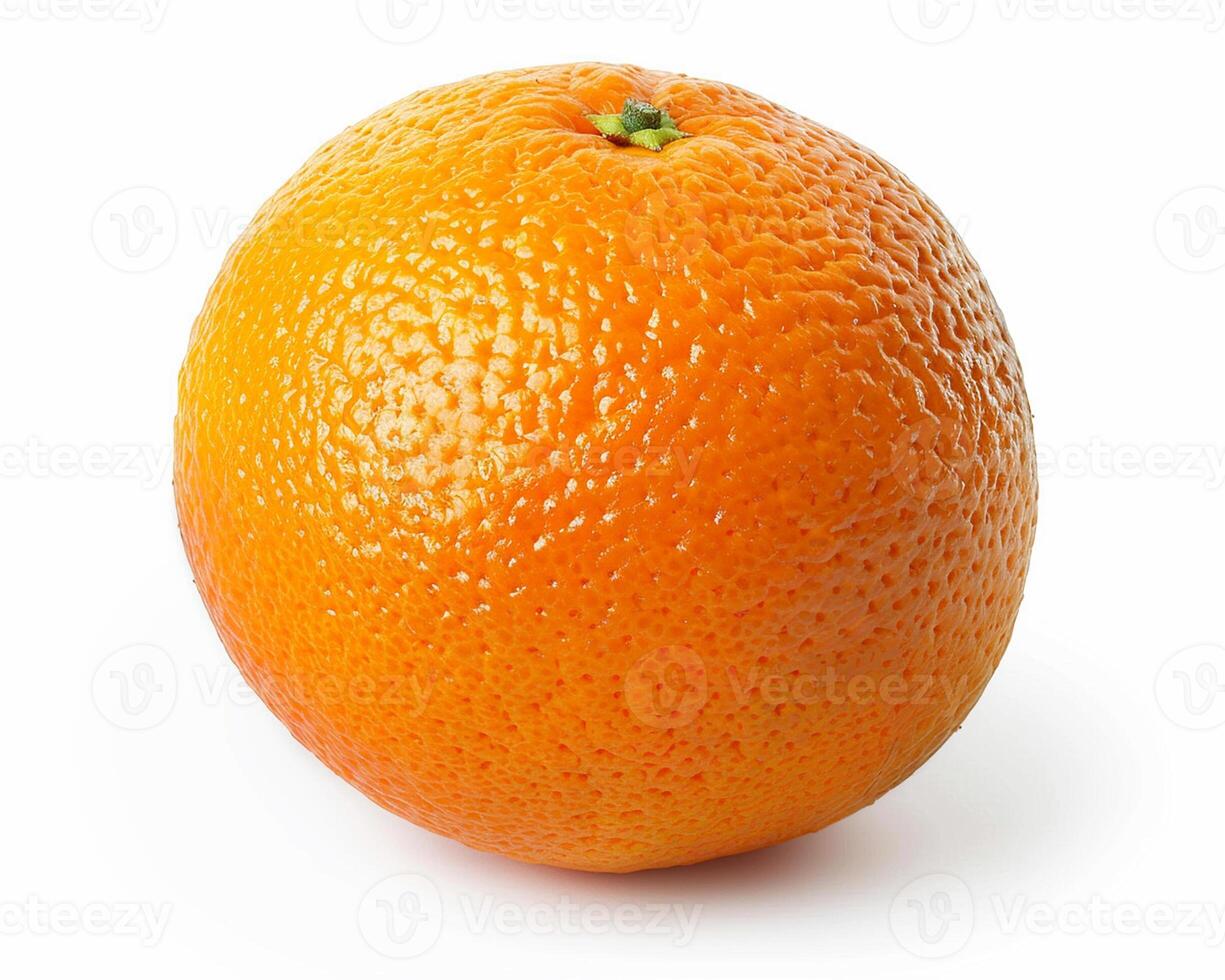 AI generated Fresh orange fruit isolated on white background. Close-up Shot. photo