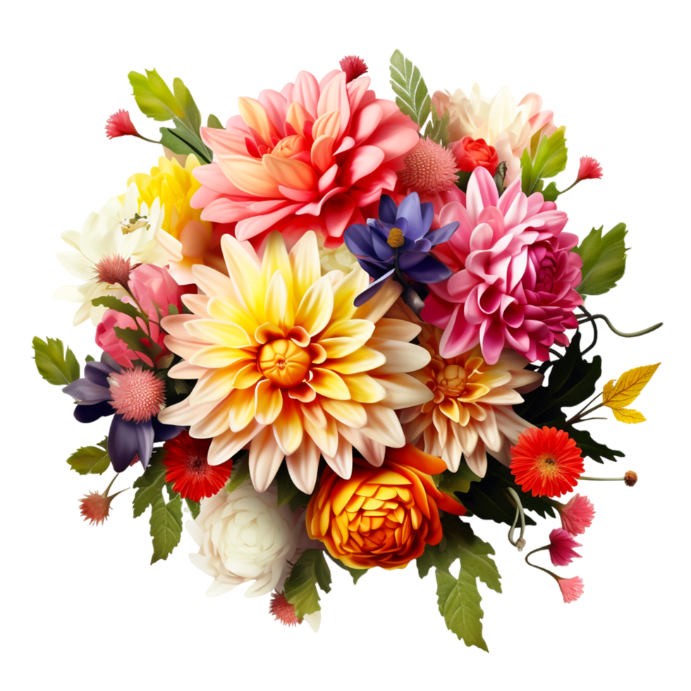 ai gegenereerd mooi natuurlijk rood roos bloemen boeket png