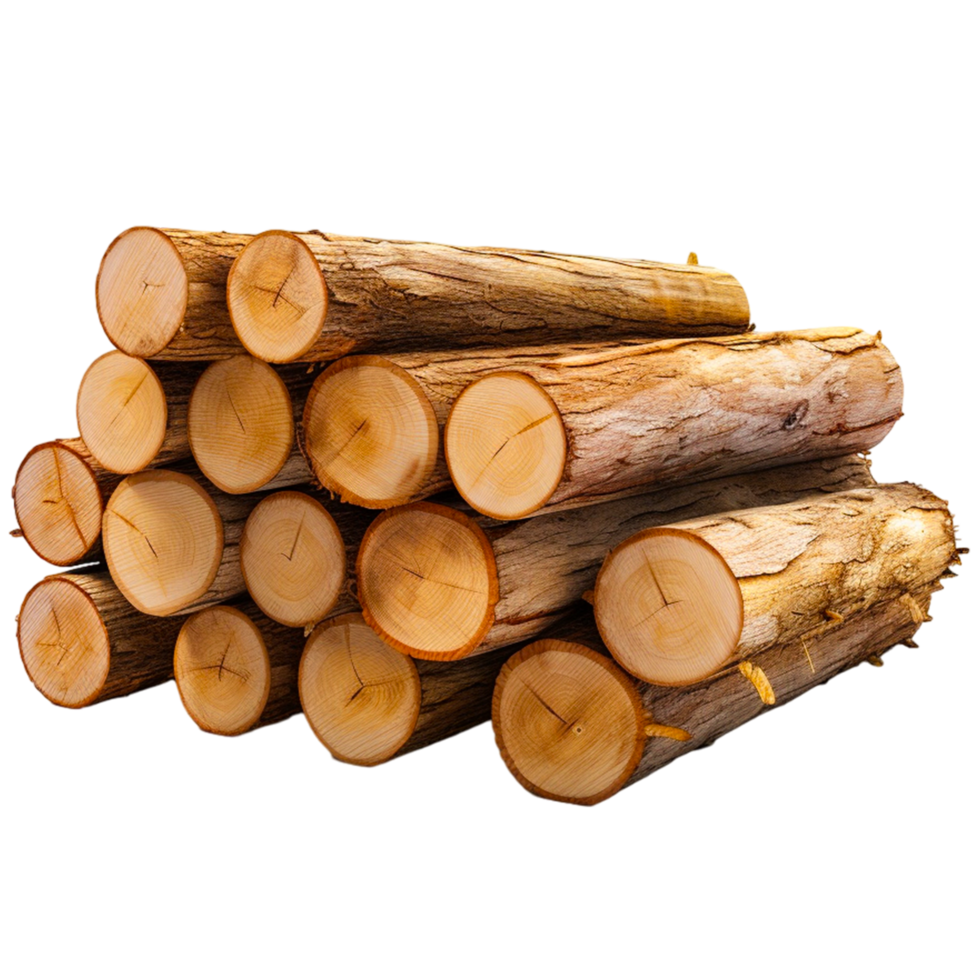 AI generated Cute Pine logs png