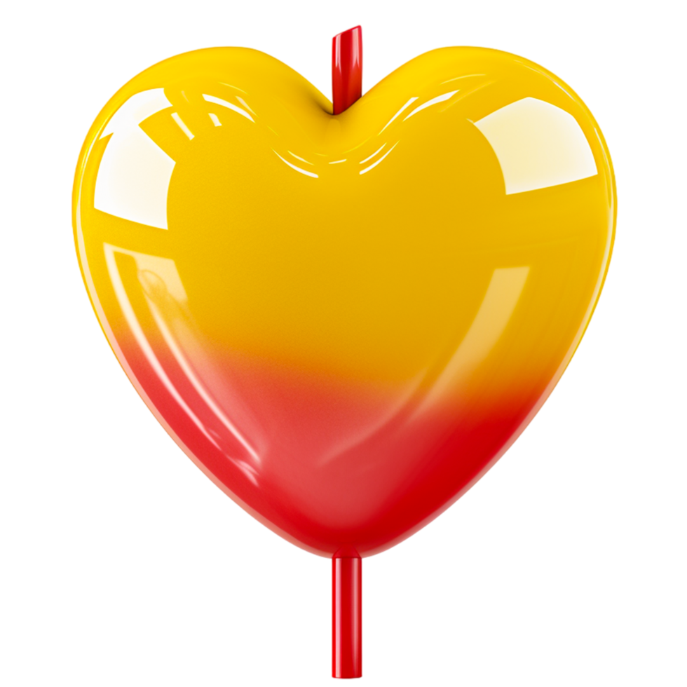 AI generated Winter super sweet candy heart apple lemon png