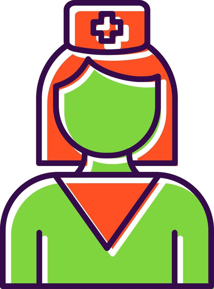 Nurse Filled  Icon vector