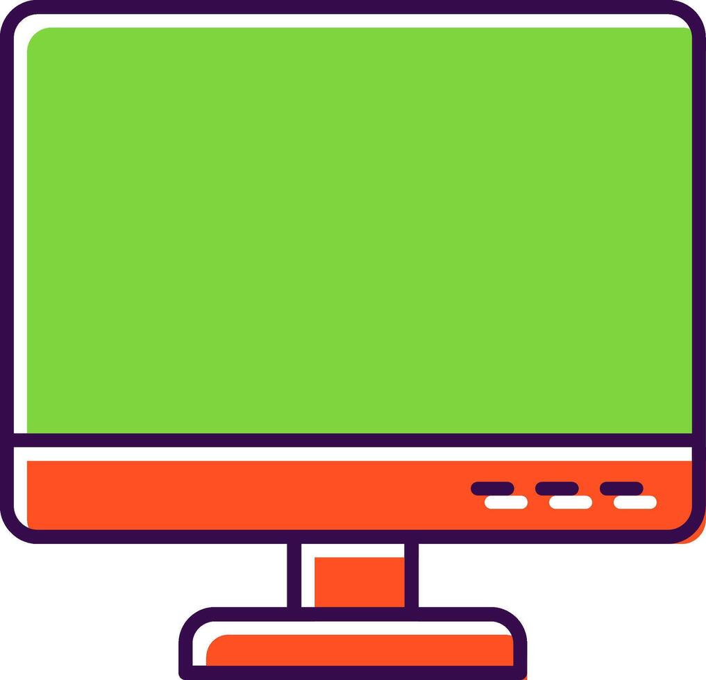 Computer Filled  Icon vector