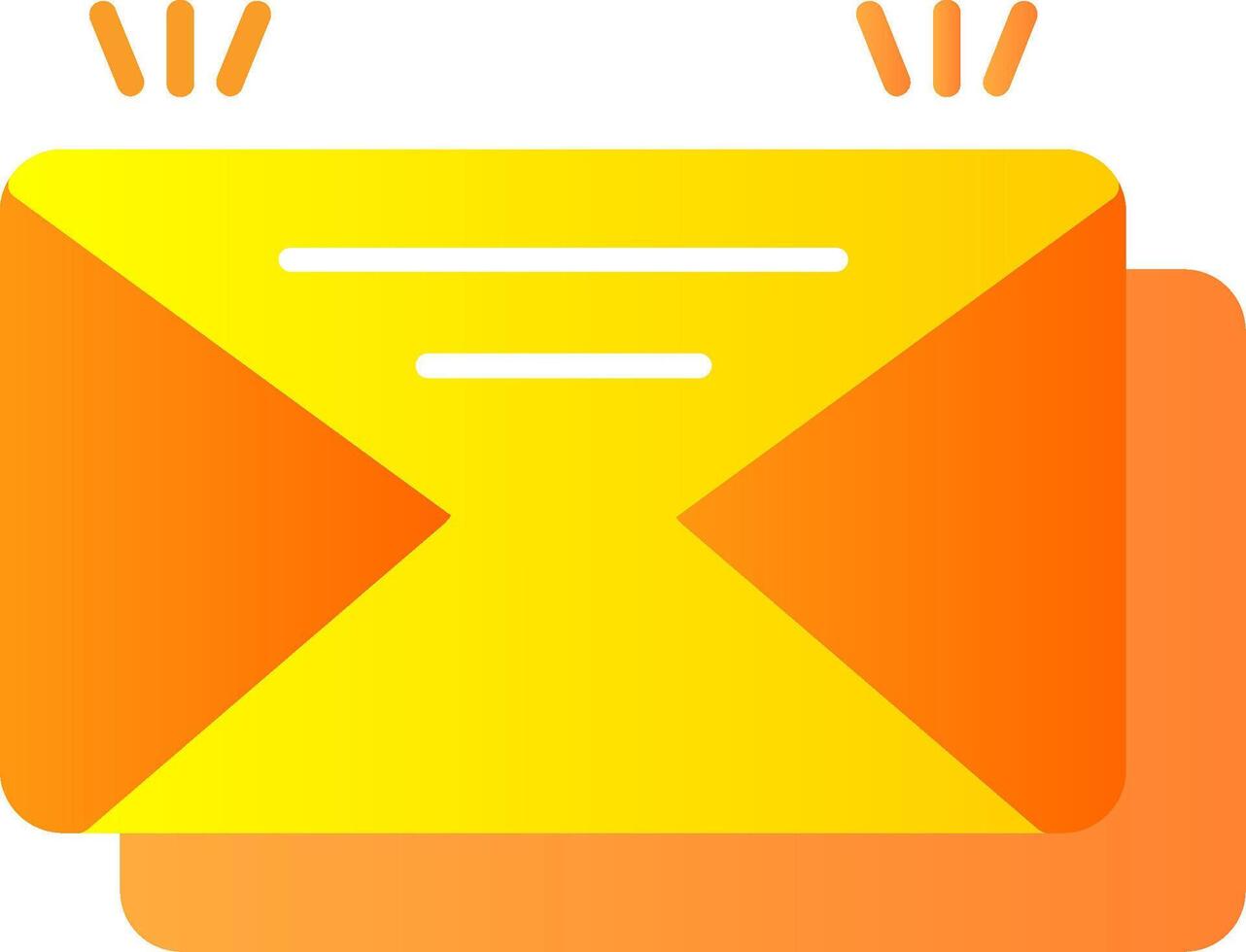 Mail Flat Gradient  Icon vector