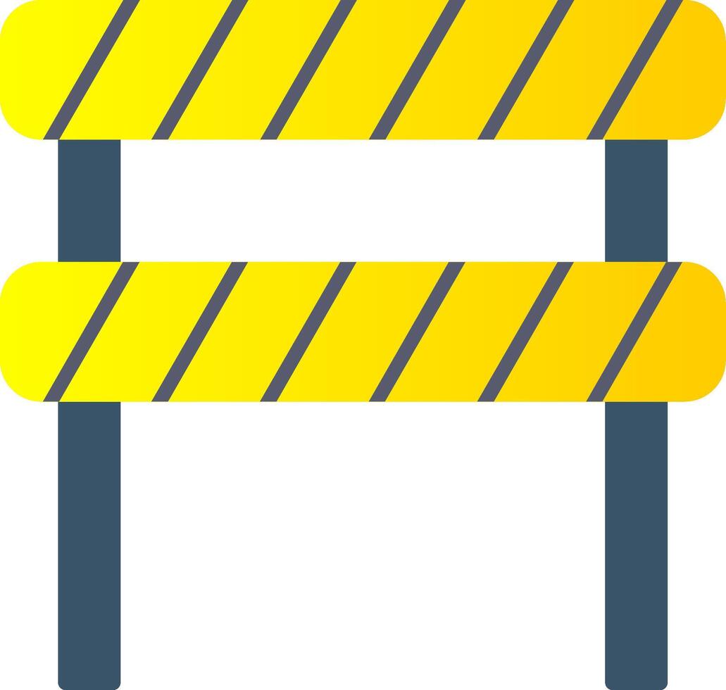 Road Block Flat Gradient  Icon vector