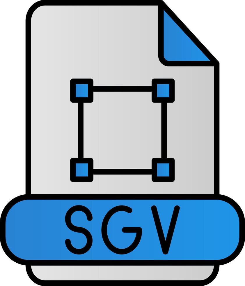 svg línea lleno degradado icono vector