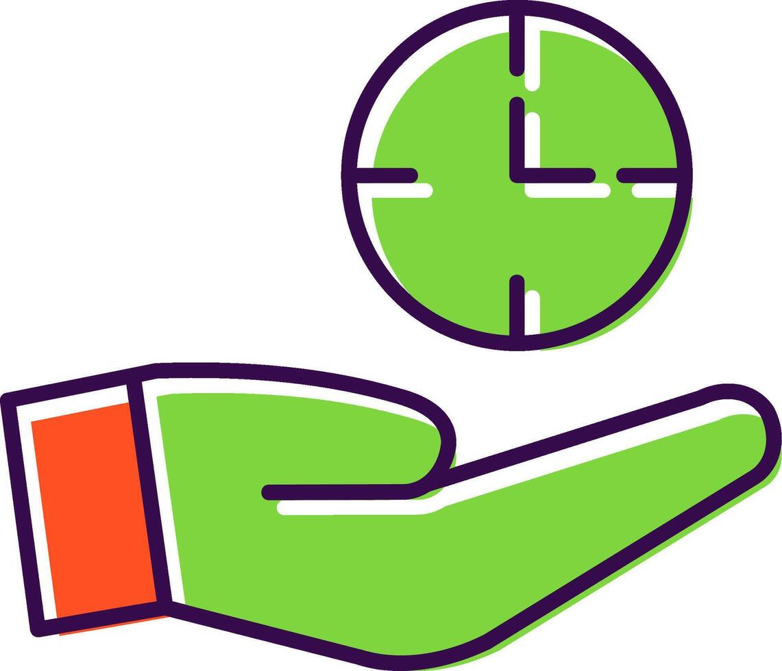 Save Time Filled  Icon vector