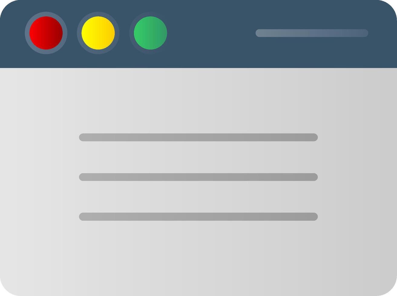 Browser Flat Gradient  Icon vector