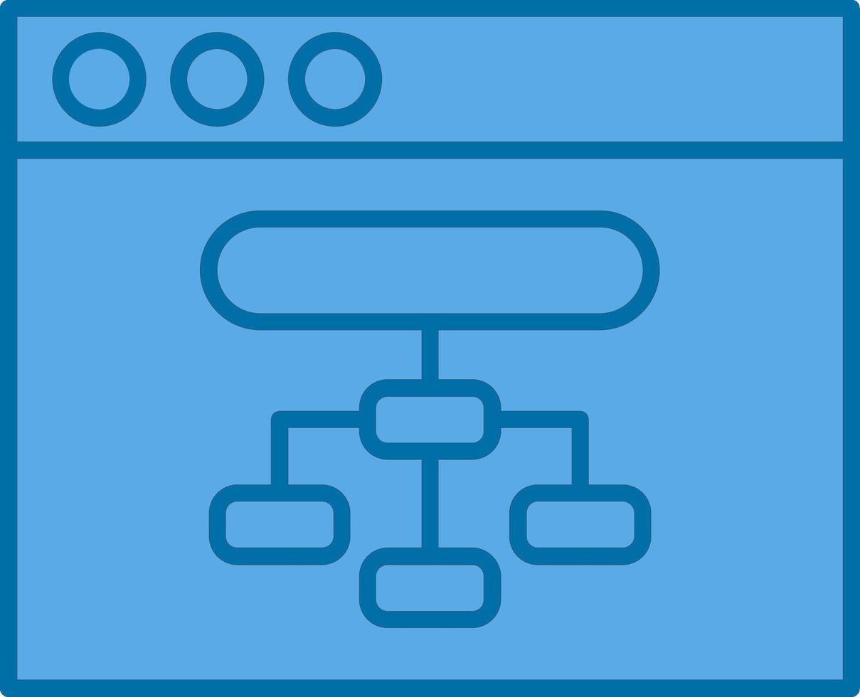 Browser Filled Blue  Icon vector