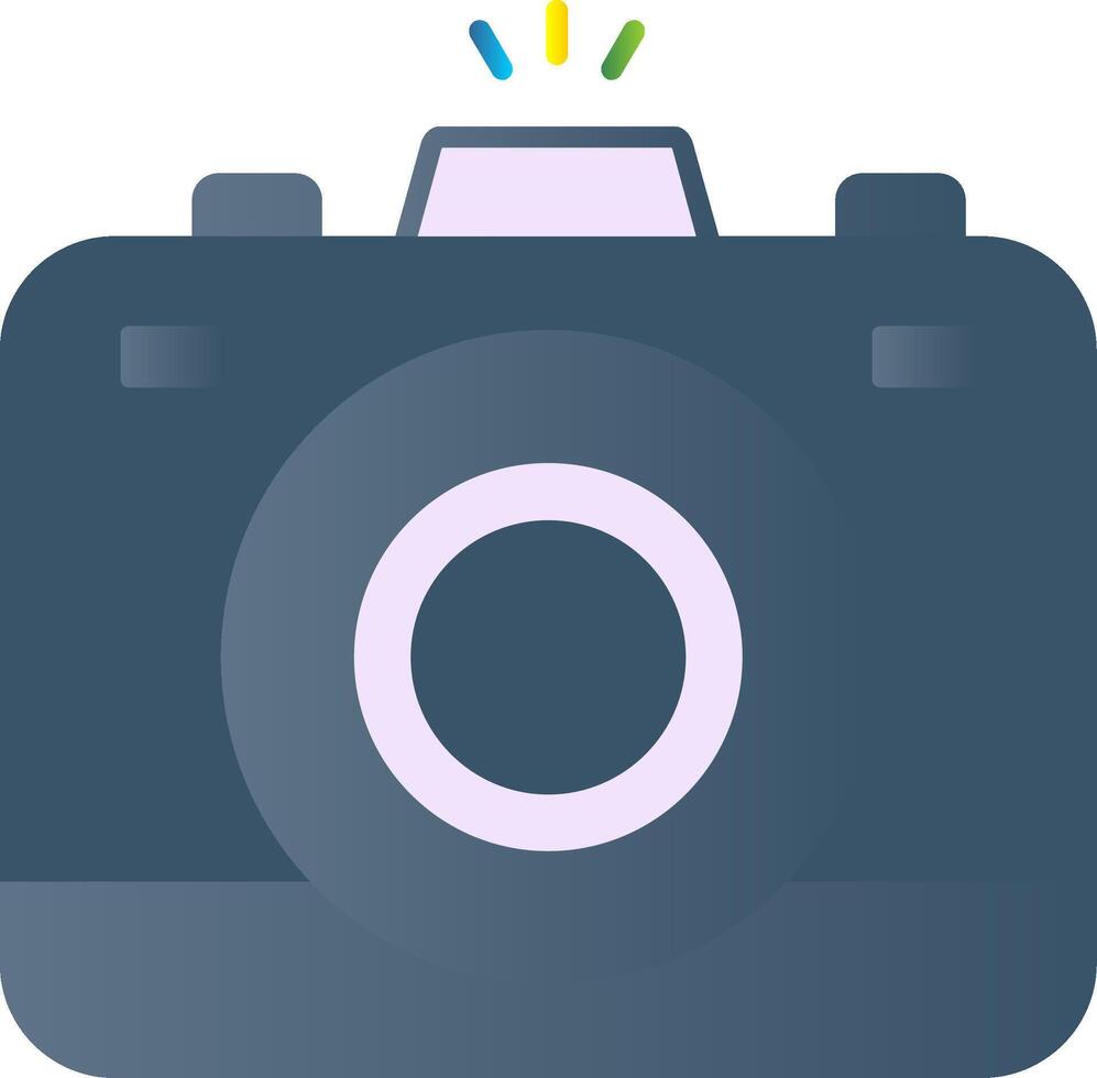 Photo Camera Flat Gradient  Icon vector