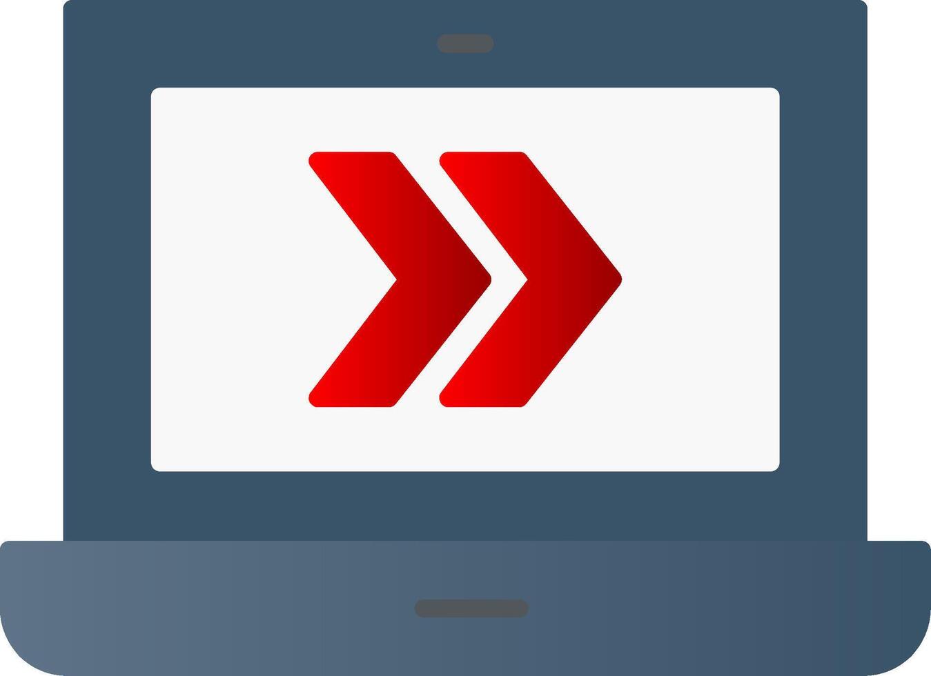 Fast Forward Flat Gradient  Icon vector