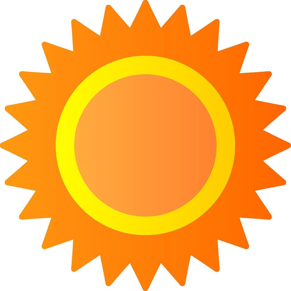 Sun Flat Gradient  Icon vector