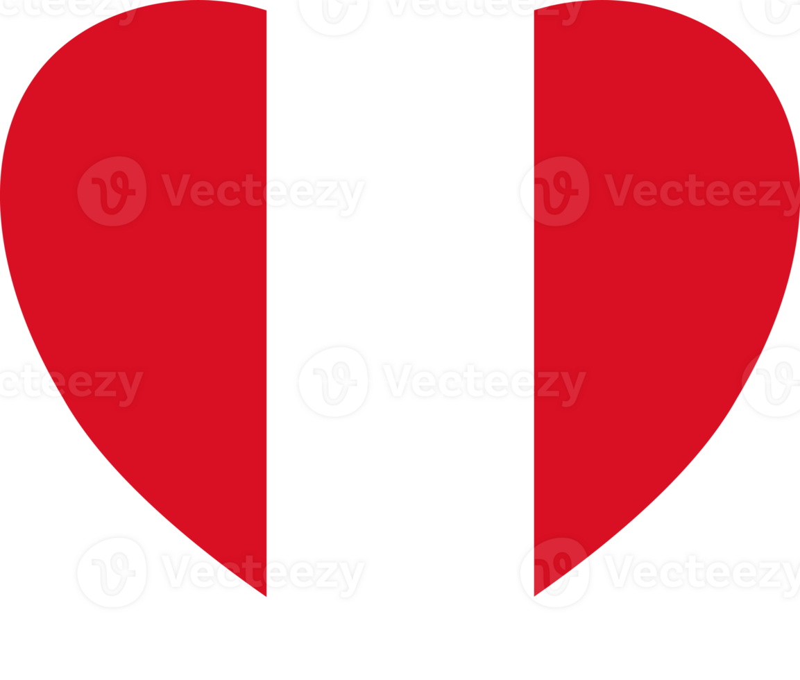 Peru flag heart shape png