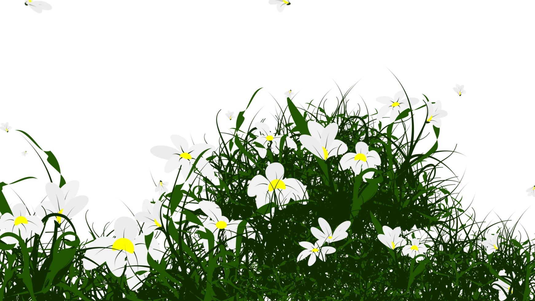 fond de fleurs d'herbe png