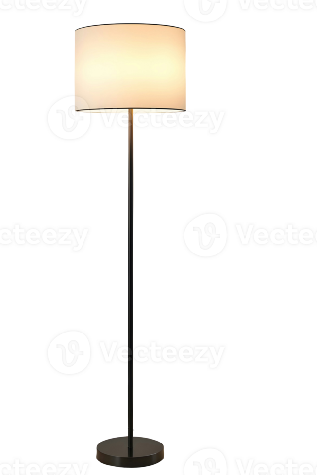 ai genererad modern mysigt golv lampa isolerat på transparent bakgrund generativ ai png