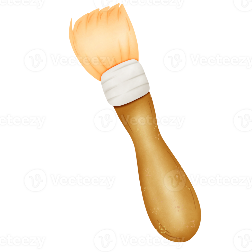 wooden handle paintbrush png