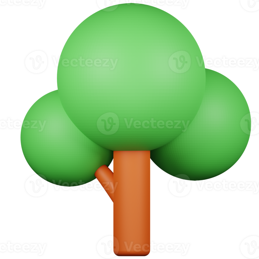 3d realistic tree icon png