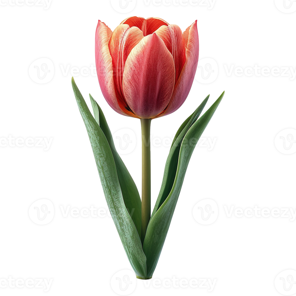 AI generated Tulip flower isolated on transparent background png